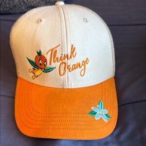 Orange and Cream Embroidered Cap